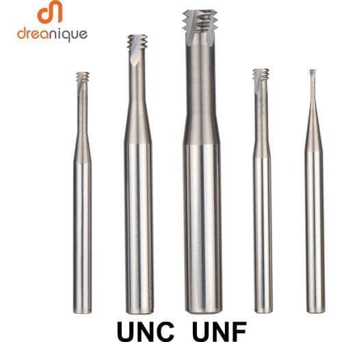 1pc UNC UNF thread end mill carbide alloy 3 tooth uncoated thread end mills cnc threading milling cutter tool for UN thread