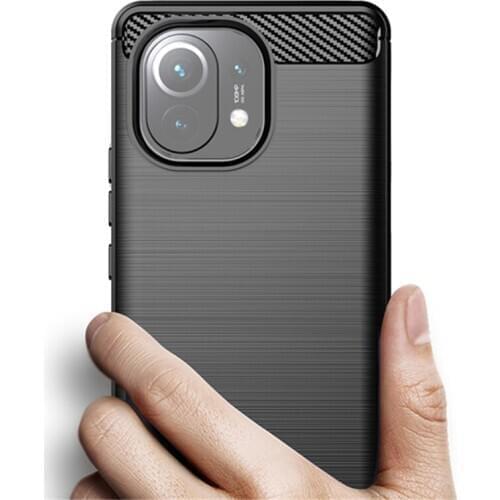 Anti-Fingerprint Flexible Silicone Case for Xiaomi Mi 11 Mi11 Shockproof Cover for Xiaomi11 Xiao Mi 11 Phone Bag