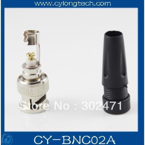 CCTV camera cable BNC free welding head / Q9 head(Glue+Metal) Straight