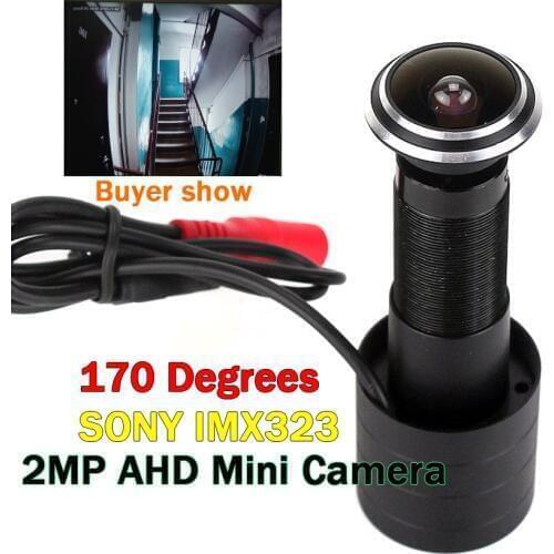 2020 Upgrade New 170 Degree Wide Angle Door Eye Camera Sony IMX323 1080P Bullet AHD Mini Peephole Fisheye CCTV Camera -PAL/NTSC