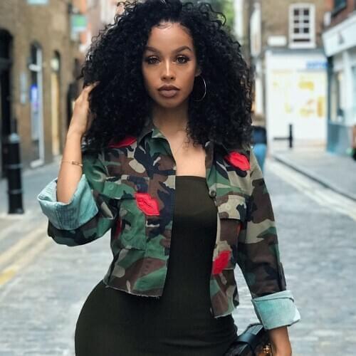 Camouflage Bomber Jacket Women Spring Autumn 2021 Streetwear Fashion Single-breasted Long Sleeve Outerwear Cropped Jacket Top