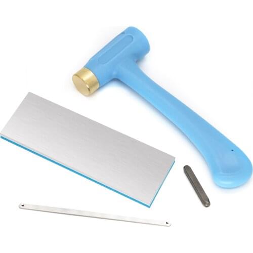 Metal Working Hammer Brass Nylon and Stainless Steel Base Punch Set Hand making Tool for Jewelry