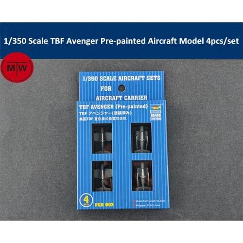 Trumpeter 06408 1/350 Scale TBF Avenger Pre-painted Aircraft Model Set 4pcs/set