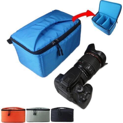 DSLR Camera Soft Padded Bag Waterproof Protective Insert Inner Bag Camcorder Carry Case Handbag For Canon Nikon Sony Camera Lens