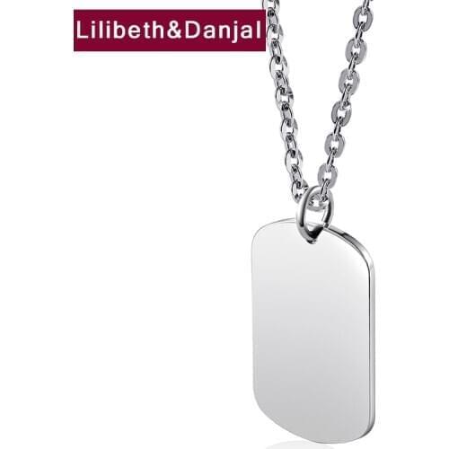 Men Women Necklace 999 Sterling Silver Jewelry Smooth Soldiers Tag Bead Chain Pendant Necklace Gift Fashion Jewelry 2021 FN39