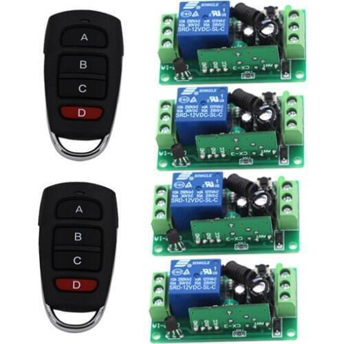High Quality Radio Remote Control Switch 4Receiver&2Transmitter Mini Smart Home Automatic 315/433MHZ