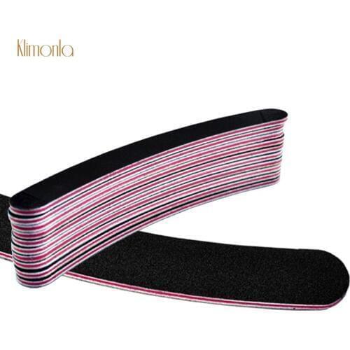 25pcs Black Banana Nail Sanding Buffing Files UV Gel For 100/180 Nail Polish Buffers Salon DIY Manicure Nail Art Care Tools