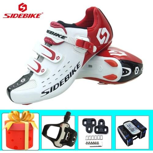 SIDEBIKE Professional Unisex Cycling Shoes Road Sapatilha Ciclismo Racing Bicycle Sneakers Outdoor Self-locking Breathable