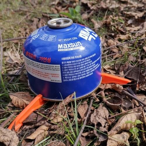 Folding Outdoor Gas Tank Stand Tripod Stable Camping Hiking Cooking Canister Bracket