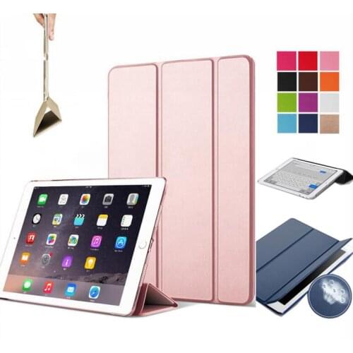 SUREHIN Good skin for apple new iPad case 2017 9.7 " inch A1822/3 slim transparent hard leather smart case for ipad 2017 cover