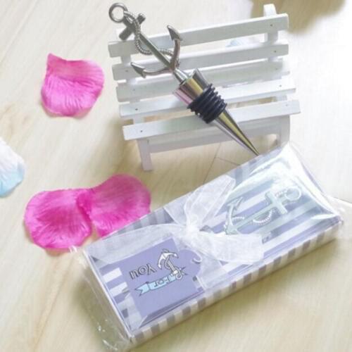 Nwedding favor gift and giveaways for man guest -- Nautical Themed Anchor Wine Bottle Stopper party souvenir 100pcs/lot
