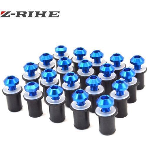 For Suzuki TL1000R DL650/V-STROM GSF600 BANDIT yamaha mt XJR FZ 20X 5MM Universal Windscreen Bolts Screws Windshield Screw Kit