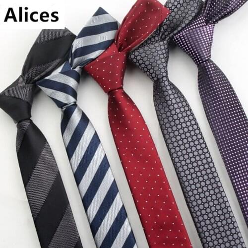High Quality Mans Accessories Slim Skinny 5CM Narrow Tie for Men Jacquard Woven Fashion Stripe Ties Wedding Necktie