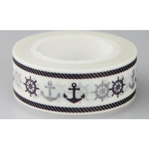 1.5cm Creative anchor Washi Tape DIY decoration Scrapbooking Sticker Label Masking Tape School Office Supply