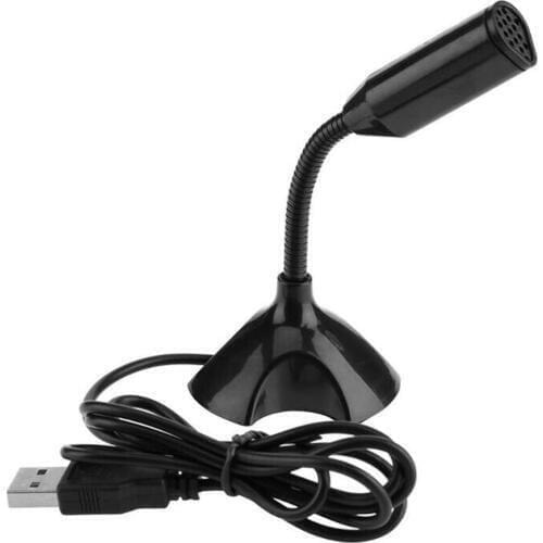 1PCS Portable Mini Computer Microphone Wired USB Gaming Mic Tabletop Microphone For PC Notebook Studio Chatting Games Recording