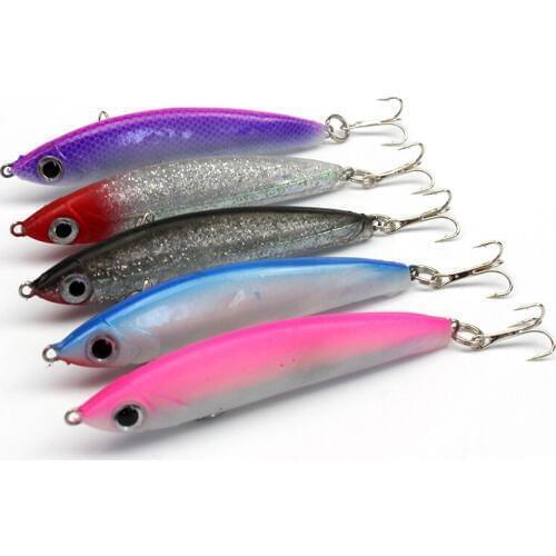 10Pcs/Lot 8.5cm 14g Fishing Lures Sinking Pencil Lure Artificial Lure Crank Baits Soft Bait Fishing Tackle Tools Multicolor Kits