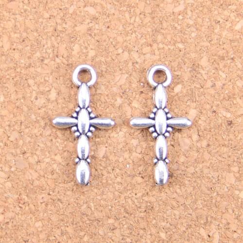 24pcs Charms cross 13x19mm Antique Pendants,Vintage Tibetan Silver Jewelry,DIY for bracelet necklace