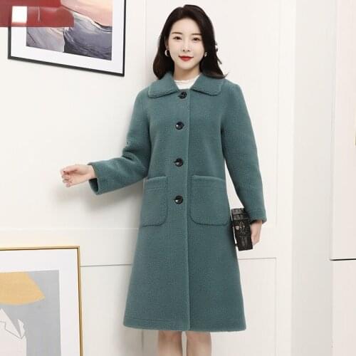 2021 Spring Women Real Fur Coat Winter Female Jacket Coat Waterproof Ladies Turn Down Collar Liner Long Outerwear Plus Size Q210
