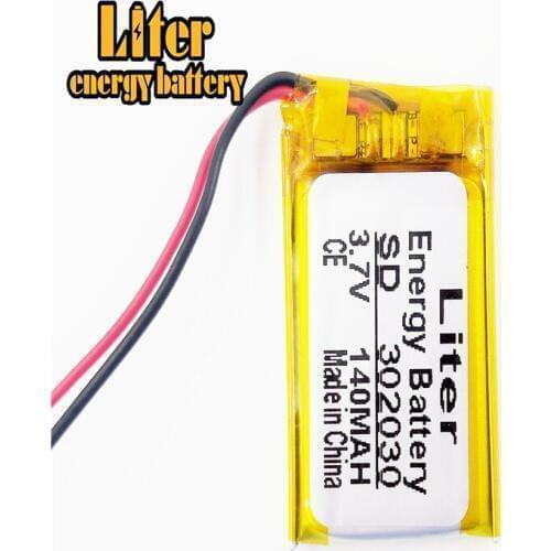 3.7V lithium battery 302030 032030 140mah MP3 MP4 GPS Bluetooth cell battery toys