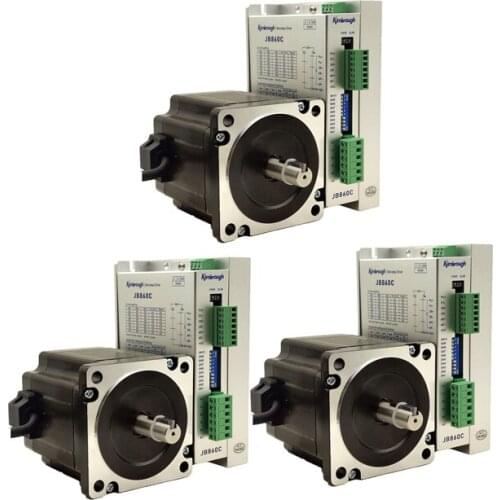 3Axis NEMA34 stepper motor 4.5N.m(643oz-in) shaft diameter 12.7/14mm 6.0A and Driver JB860C AC18-80V/DC24-110V 2.0-6.0A 256Micro