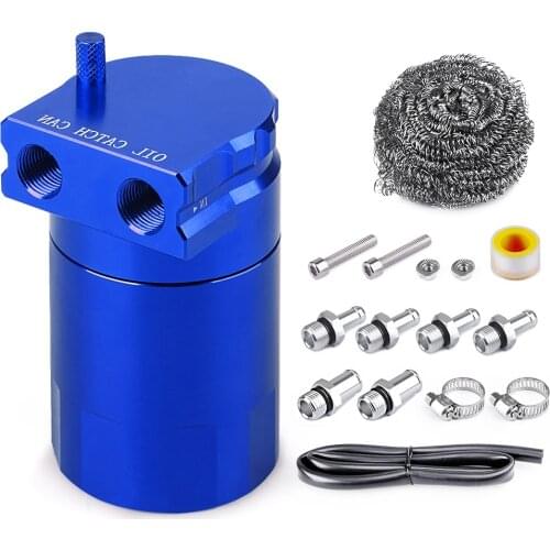 300ml Oil Catch Can Car Universal Aluminum Kit Oil Reservoir Fuel Tank Engine Polish Baffled