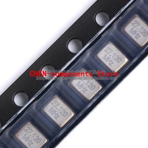 5pcs SMD passive crystal oscillator 3225 27.12MHz 10PPM 10PF 3.2*2.5mm 4-pin resonator