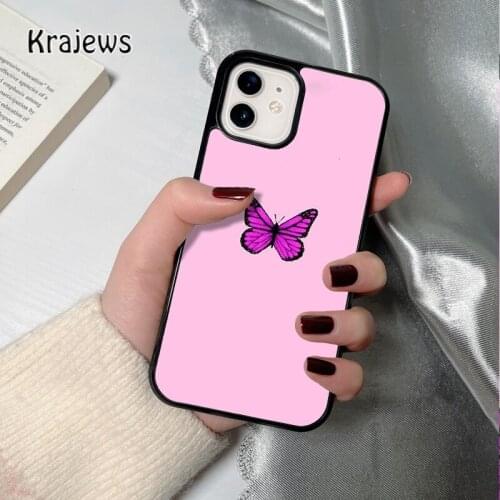 Krajews Solo Butterfly coque Phone Case for iPhone 12 mini 5 6S 7 8 PLUS X XS XR 11 PRO MAX SE 2020 Back Cover Funda Shell
