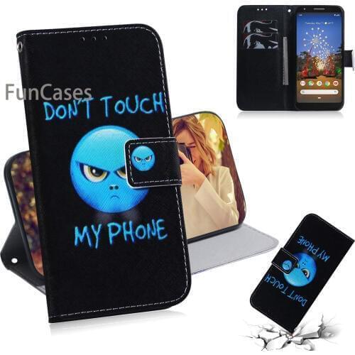 Painting PU Leather Flip Phone Bag For carcaso Google Pixel 3A Silicone Case sFor Google cover 3A XL Cellular Mem Cases Carcasa