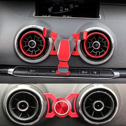 Car Air Vent Mount Holder For Audi A3 8V S3 2014-2018 Mobile Phone GPS Bracket Cradle Stand 360 Degrees Rotation