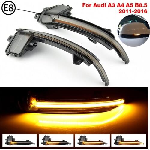 For Audi A3 8P A4 A5 B8 Q3 A6 C6 4F S6 SQ3 A8 D3 8K Water Blink Dynamic Flowing Side Mirror LED Turn Signal Light