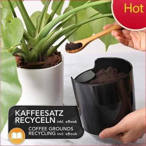 Coffee Powder Residue Box Non-Slip Coffee Knocking Slag Bucket Grind Waste Bin Black Deep Bowl Home Cleaning Accessories