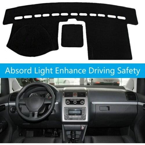Car Dashboard Cover Mat Dashmat Pad Anti-UV Sun Shade Instrument Panel Carpet For Volkswagen VW Touran 2004-2016 Car Accessories