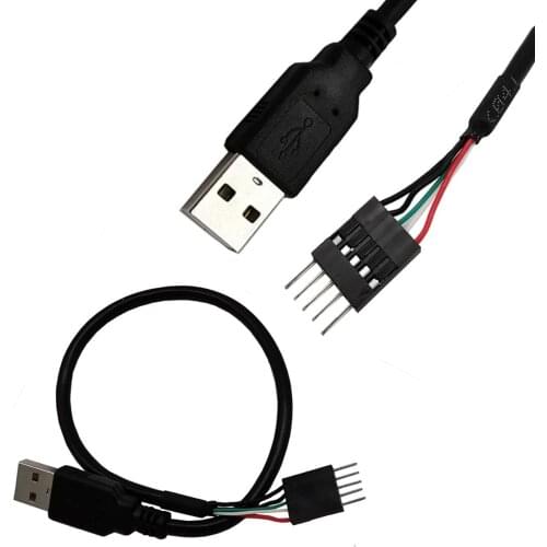 Motherboard USB pin to USB cable USB to DuPont 2.54/1*5P cable USB AM/ DuPont board Cable 30cm