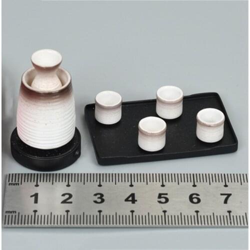 In Stock 1/6th DAMTOY DAM GK021 Gangster Kingdom Japanese Tea Drink Glasses PVC Material Model For Doll Soldier Scene Component