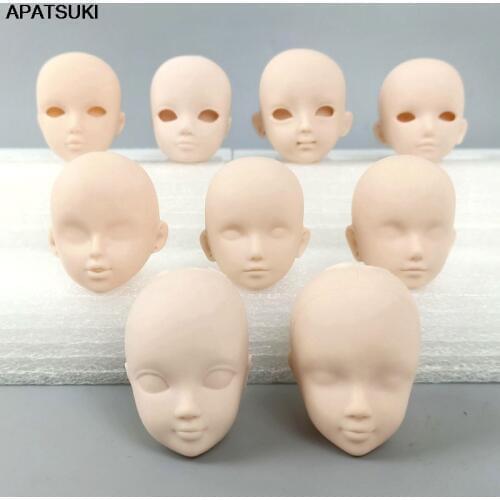 Multi-style Soft Plastic Practice Makeup DIY Doll Head For 11.5" Doll Heads For 1/6 BJD Dolls Practicing Head Doll Accessories