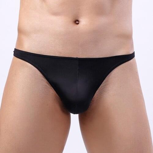 Mens Sexy Low Rise Mesh Briefs G-String Bikini Thong T-Back Underwear Underpants Sexy Ultra Thin Penis Large Pouch Mens Panties