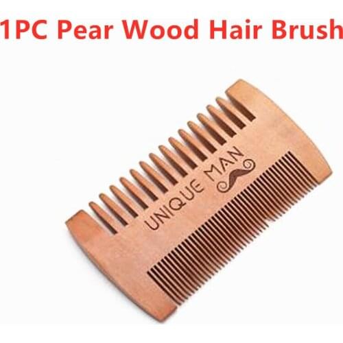 Natural Pear Wood Hair Brush Hair Comb Anti-Static Wood Comb Hair Styling Brush Massage Comb For Men Beard Care