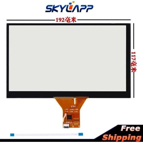 New Touch Screen 192mm*117mm for Android Windows Car Handwriting TouchPanel Glass / Driver Board Free Shipping