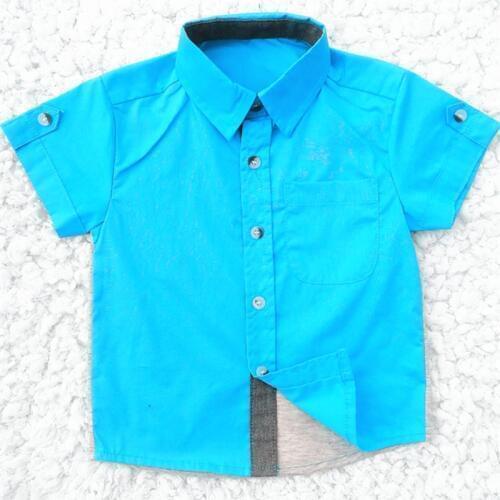 Baby boy clothes Summer 2020 New Boys ShortSleeve Classic Lapel Children Shirts Tops with Pocket Baby Boy Casual Shirt Kids