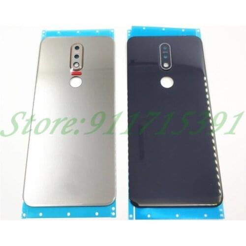 Original Glass For Nokia 7.1 TA-1100 TA-1096 TA-1095 TA-1085 TA-1097 Glass Rear Back Housing Battery Cover+ Camera Lens