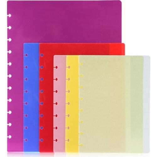 Fromthenon Mushroom Hole Loose Leaf Notebook Cover Photo Album Shell Frosted Transparent Shell PP Material Production Stationery