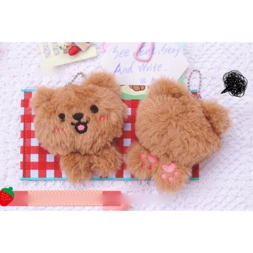 Plush Keychain Funny Doll Bear Pendant Keychain Soft Pendant Keyring