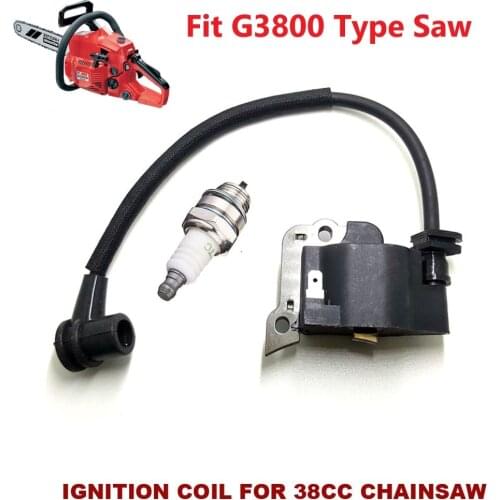 Durable Ignition Coil Module With Spark Plug & Wire Fit For ZENOAH Komatsu G3800 Chinese 38CC 3800 Gasoline Chainsaw Spare Parts