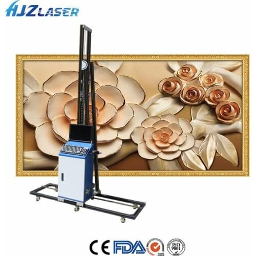 House Decor Drawing On Rice Paper/Glass/Tiles Digital Vertical 3D Wall Printer Machine Price