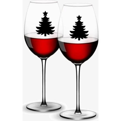 Christmas Glass Vinyl Wall Sticker For Party Festivals Christmas Deer Tree Decal Waterproof Removable Sticker Party Decoration