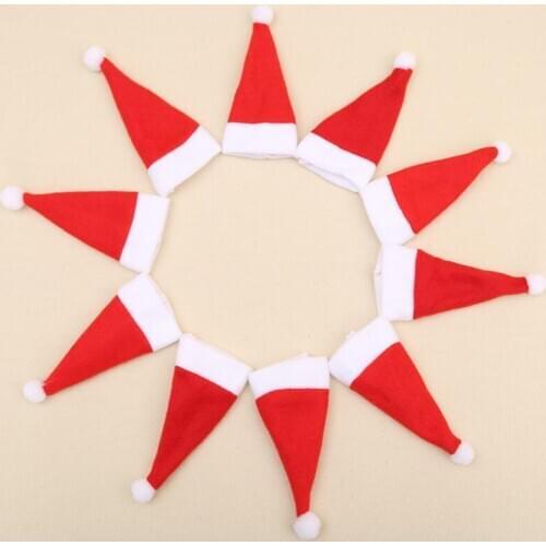 Merry Christmas Bar Table Decor New Year Wine Bottle Cover Little Hat For Christmas Bottle Decorations LX8728