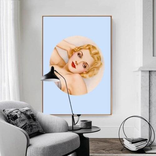 Nordic Modern Sexy Woman Portrait Canvas Painting Modern Minimalist Poster Beauty Wall Art Picture Home Decoration Living Room