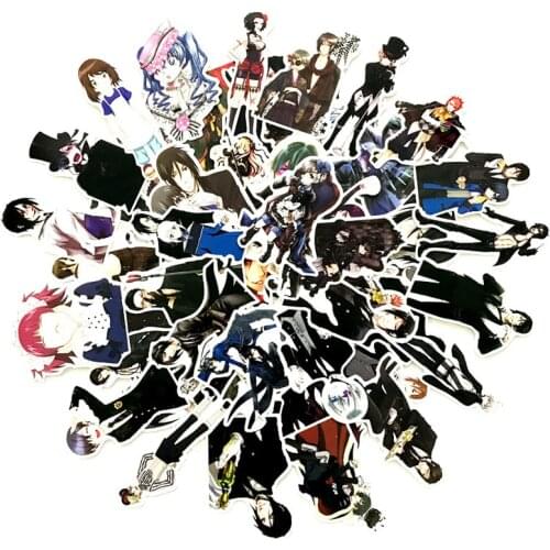70Pcs Black Butler Stickers For Laptop Scrapbooking Suitcase Skateboard Car luggage decal Anime sticker Waterproof