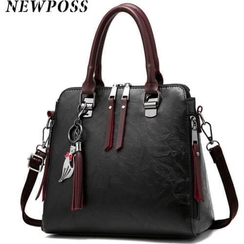 Vintage PU Leather Ladies HandBags Women Messenger Bags TotesTassel Designer Crossbody Shoulder Bag Boston Hand Bags Hot Sale