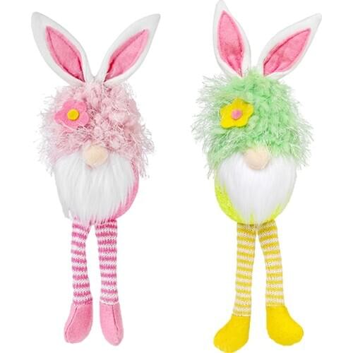 Luminous Easter Gnome Easter Decoration Cute Plush Long Legs Faceless Doll Ornament Party Light Up Eared Swedish Tomte Dwarf Dol